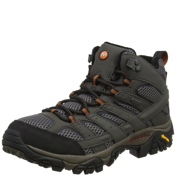 MERRELL MEN'S MOAB 2 MID GTX HIGH RISE HIKING BOOTS, BELUGA, 8.5